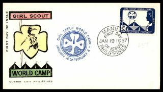 Mayfairstamps 1957 Philippines World Camp Girls Scouts First Day Cover Wwb60213