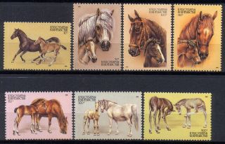 Kyrgyztan 1995 - Set Horses Mnh