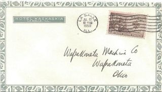 1950 La Salle,  Illinois Cancel On A Cover Advertising The City 