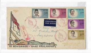 Indonesia 1961 Fdc Postally Sent To Singapore 02