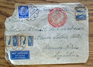 Germany 1936 Zeppelin Cancel Cover To Buenos Aires,  Argentina