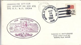 1982,  Uss Archerfish,  Ssn - 678 To Tampa,  Fl (d5901)