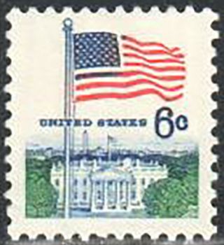 Sc 1338d - 6c Flag And White House Mnh