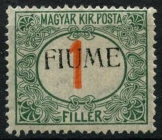 Fiume 1918 Sg D32,  1f Postage Due Mh D63510