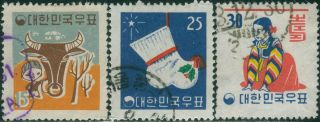 Korea South 1960 Sg384 - 386 Christmas And Year Set Fu
