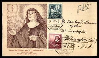 Mayfairstamps Spain 1952 Xxxv Eucharistic Congress Religious First Day Cover Wwb
