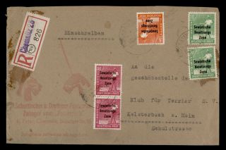 Dr Who 1948 Germany Chemnitz Registered Soviet Zone Overprint C134801