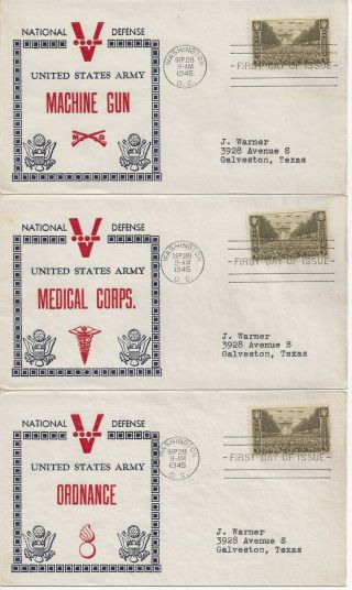 1945 Army 934 17 First Day Covers With Different Cachets - Variety
