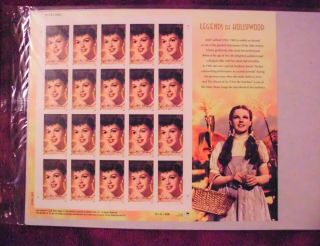 2006 Pane Of 20 Stamps Mnh 39c Judy Garland Sc 4077 - The Wizard Of Oz