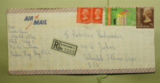 Dr Who 1975 Hong Kong Kowloon To Usa Air Mail Registered C123601