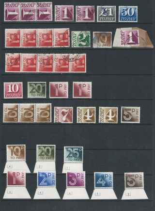 Gb Postage Due Stamps Mnh,  Mh And