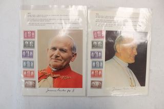 Set Of Vatican City Stamps & Pope John Paul Ii Photographs - C56