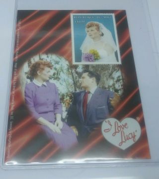 I Love Lucy “the Proposal” Stamp Sheet Republique Of Mali W/coa