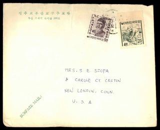 Mayfairstamps Korea Surface Mail To London Ct Written In Korean Cover Wwb200