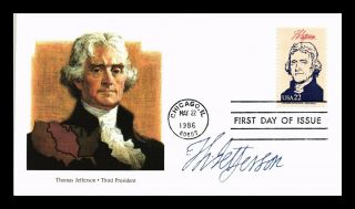 Dr Jim Stamps Us Thomas Jefferson Third President First Day Cover Fleetwood