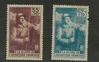 France Sc B71 - 2 Mlh Stamps