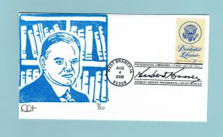 U.  S.  Fdc 3930 Dave Curtis Cachet - Presidential Libraries Herbert Hoover