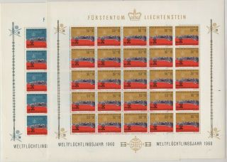 Liechtenstein,  Stamps,  1960,  Mi.  Klb.  389 - 390.