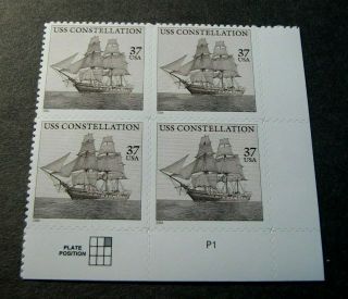 Us Plate Blocks Stamp Scott 3869 U.  S.  S.  Constellation 2004 Mnh L256