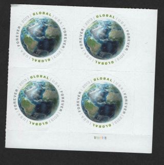 4740 Earth International Global,  $1.  10,  Plate Block Of 4,  Mnh,  Right