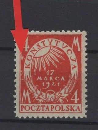 Poland,  Polska,  Stamps,  1921,  Fischer 130 With Error.