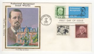 Sss: Colorano Silk Fdc 1981 18c Professional Management Combo Sc 1920