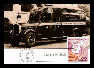 Dr Jim Stamps Us Postal Truck Stamp Collecting Fdc Continental Size Postcard