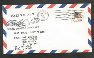 Space Shuttle Proficiency Test Flight Boeing 747 Sep 25,  1980 Edwards Afb