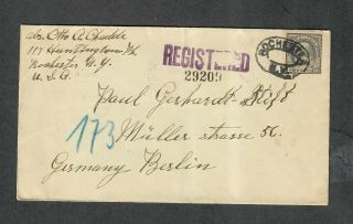 Us Sc 514 Franklin Stamp 1924 Ny To Germany Registered Cover
