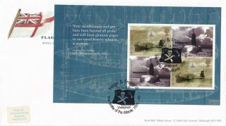 (32240) Gb Fdc Flags & Ensigns Booklet Pane Liverpool 2001 No Insert