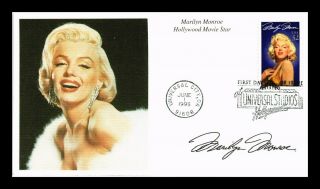 Dr Jim Stamps Us Hollywood Movie Star Marilyn Monroe Fdc Cover Universal Studios