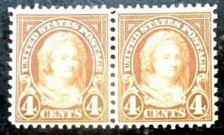 Buffalo Stamps: Scott 556 Flat Plate Pair,  Nh/og & Vf,  Cv = $80