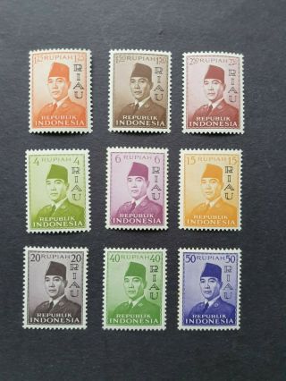Early Riau Surcharge Set Vf Mnh Indonesia IndonesiË 272.  34 0.  99$