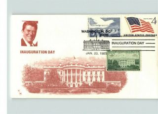 Ronald Reagan,  Presidential Inauguration Day,  1985 With Combo Stamps