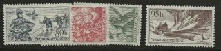 Czechoslovakia Sc 766 - 9 Mnh Stamps