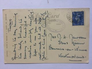 George Vi 1949 Postcard With `posted At Blackgang Chine I.  O.  W.  ` Cachet
