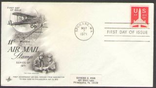 Us.  C78.  11c.  Silhouette Of Jet Airliner.  Art Craft Fdc.  1971