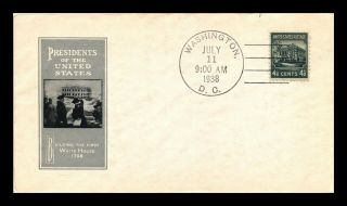 Dr Jim Stamps Us White House Presidents Of United States Fdc Cover Scott 809
