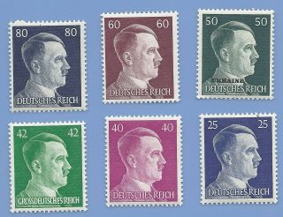 Nazi Germany Third Reich Nazi Adolf Hitler Stamp Lot Ww2 Era 1