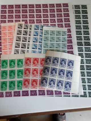 Stamps Czechoslovakia 1940 ' s.  Sheets. 2
