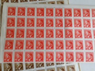 Stamps Czechoslovakia 1940 ' s.  Sheets. 5