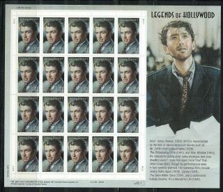Usa:2007 Sc 4197 Mnh - Legends Of Hollywood James Stewart Pane Of 20 Stamps