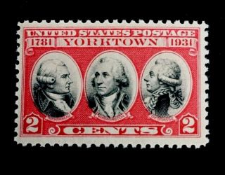 Us Stamps,  Scott 703 2c Yorktown Issue Of 1931 Vf/xf M/nh.  Post Office Fresh.