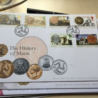 Isle Of Man Fdc.  The History Of Manx Coins 2010.  E86