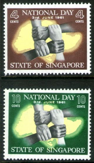 Singapore 1961 National Day Set Of 2 Unhinged