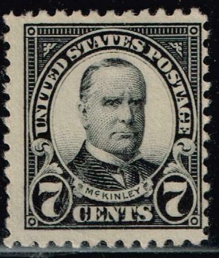 Us Stamp 559 – 1923 7c Mckinley,  Black Mnh/og Stamp