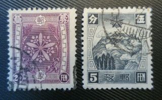 Manchukuo China Japan 1937 Stamps Sc 112 - 113 Uh From Quality Album