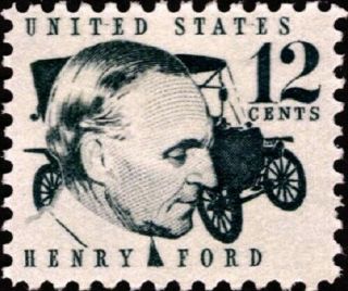 1968 12c Henry Ford,  Founder Of The Ford Motor Company Scott 1286a F/vf Nh