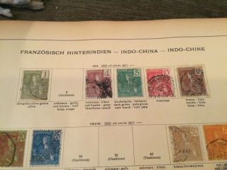 Indo China hinterindien stamps old vintage 4