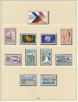 D003503 France 1973 Selection Of Mnh Stamps